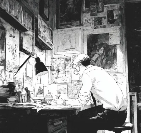 歪歪漫画阅读场景，翻开漫画书页